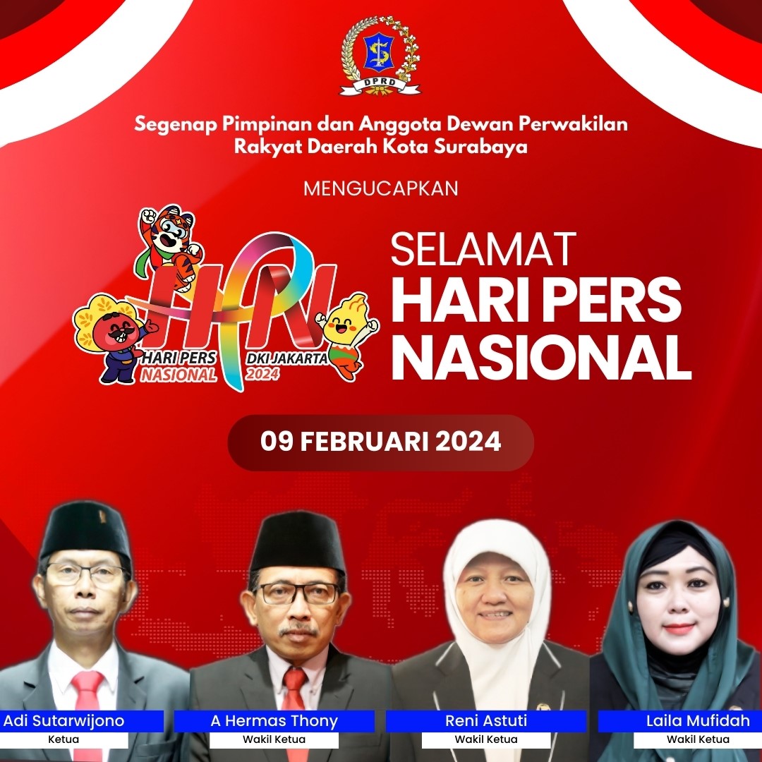 Ucapan Selamat Hari Pers Nasional 2024 oleh DPRD Kota Surabaya