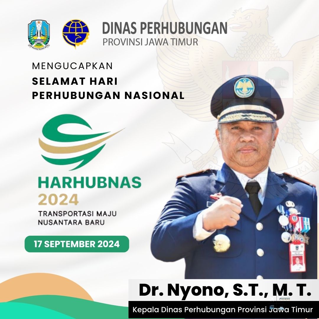 Thumbnail Ucapan Selamat Hari Perhubungan Nasional 2024 oleh Dr. Nyono S.T., M.T