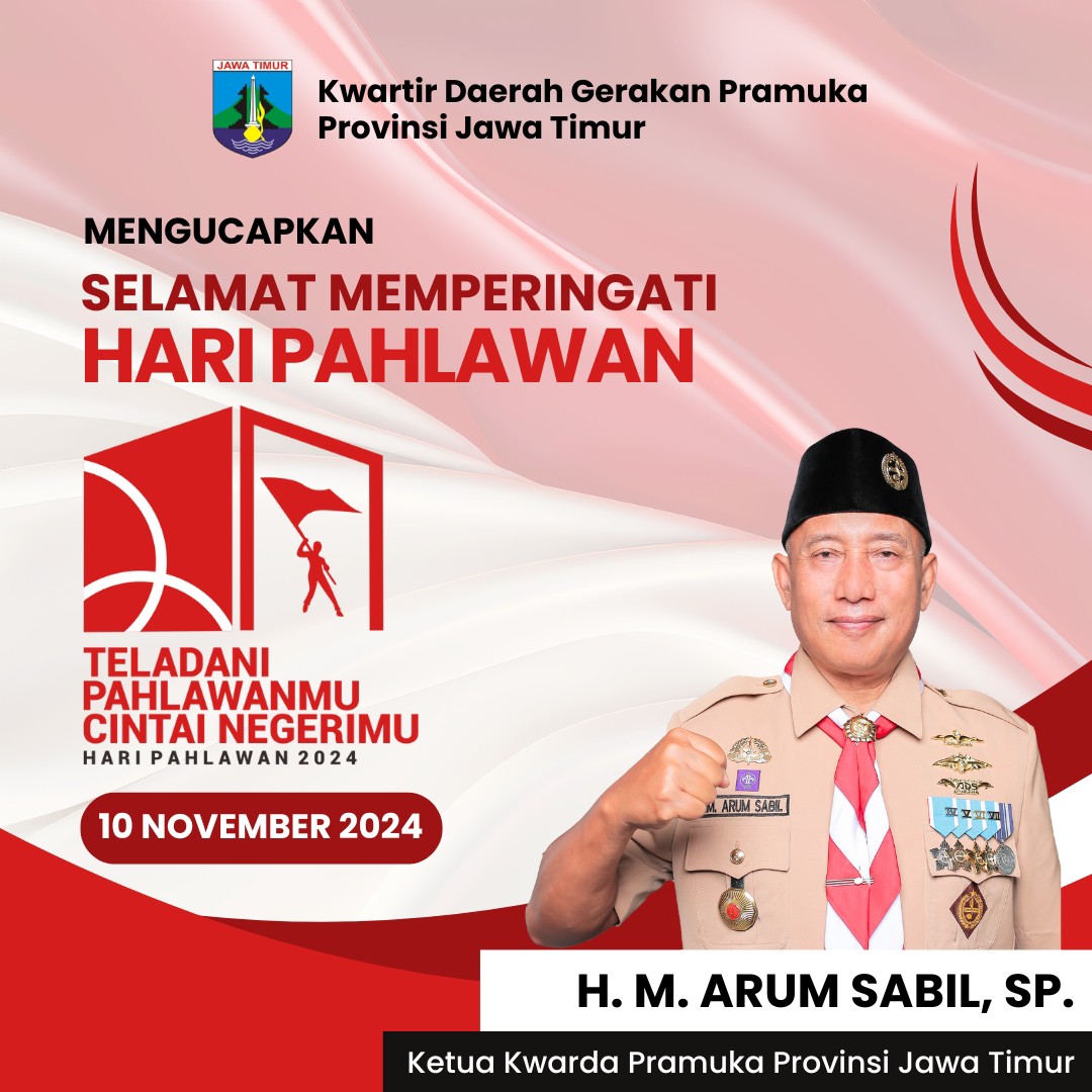 Ucapan Selamat Hari Pahlawan 10 November 2024 oleh H. M. Arum Sabil, SP.