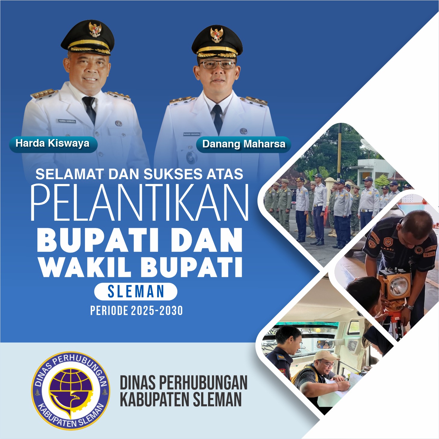 Thumbnail Selamat & Sukses atas dilantiknya Bupati dan Wabup Kab. Sleman Periode 2025-2030 oleh Dinas Perhubungan Kab. Sleman