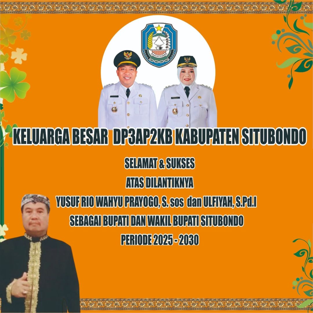 Thumbnail Selamat & Sukses atas dilantiknya Bupati dan Wakil Bupati Situbondo Periode 2025-2030 oleh Keluarga Besar DP3AP2KB Kab Situbondo