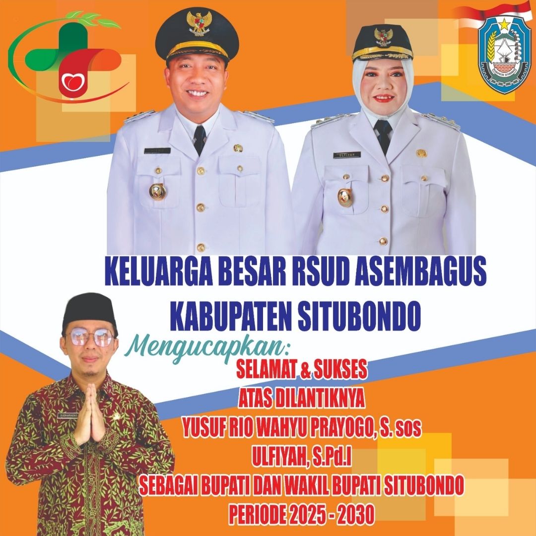 Thumbnail Selamat & Sukses atas dilantiknya Bupati dan Wakil Bupati Situbondo Periode 2025-2030 oleh RSUD Asembagus