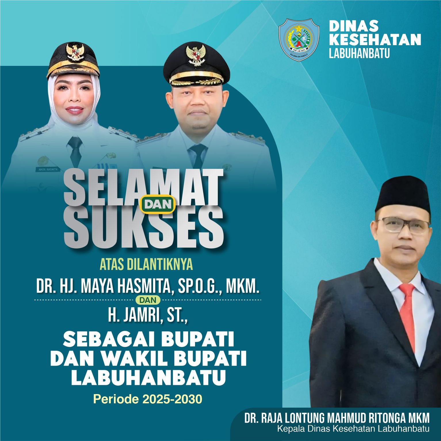 Thumbnail Selamat & Sukses atas dilantiknya Bupati dan Wakil Bupati Labuhanbatu Periode 2025-2030 oleh Dinas Kesehatan Labuhanbatu