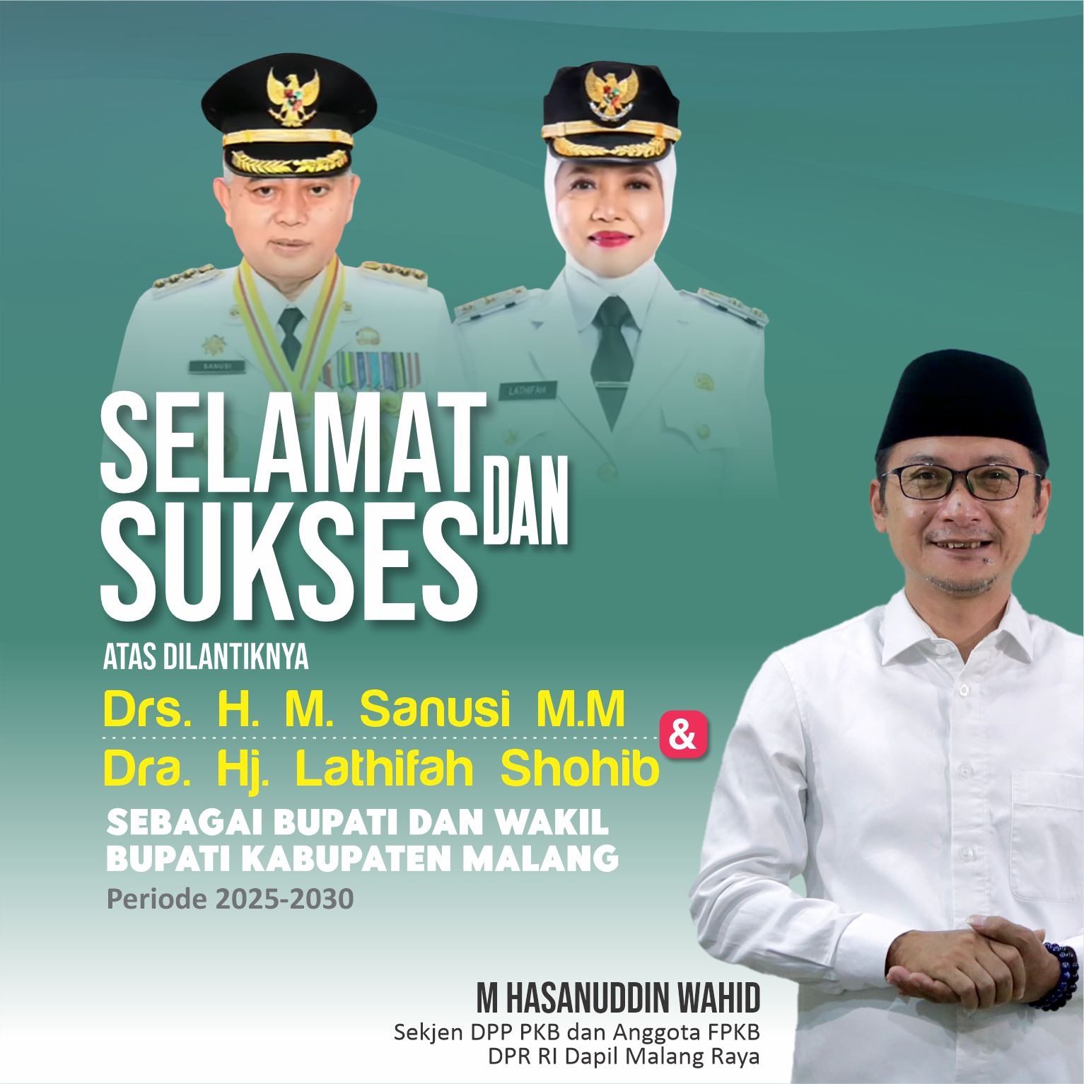 Thumbnail Selamat & Sukses atas dilantiknya Bupati dan Wakil Bupati Malang oleh M Hasanuddin Wahid