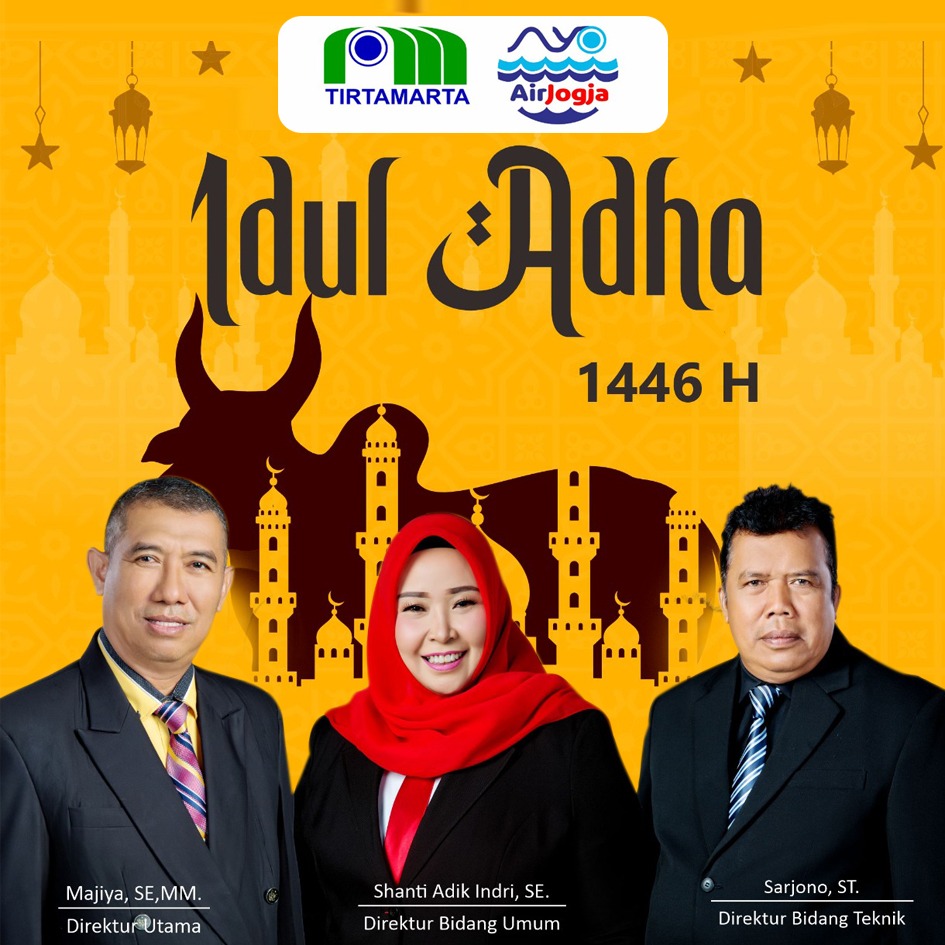 Ucapan Selamat Hari Raya Idul Adha 1446H oleh PDAM Tirtamarta Yogyakarta