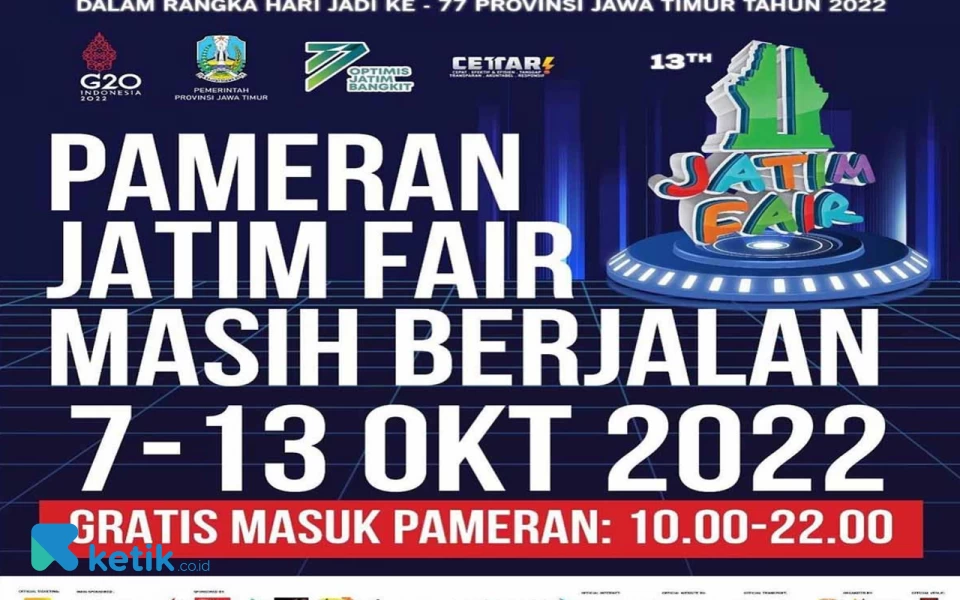 Meskipun Konser Dihentikan, Pameran UMKM Jatim Fair 2022 Tetap Digelar