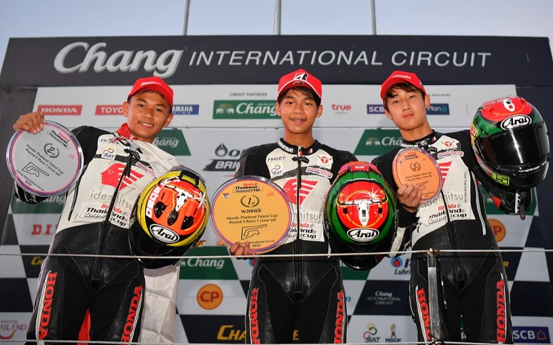 Pembalap Binaan Astra Honda Raih Podium Thailand Talent Cup