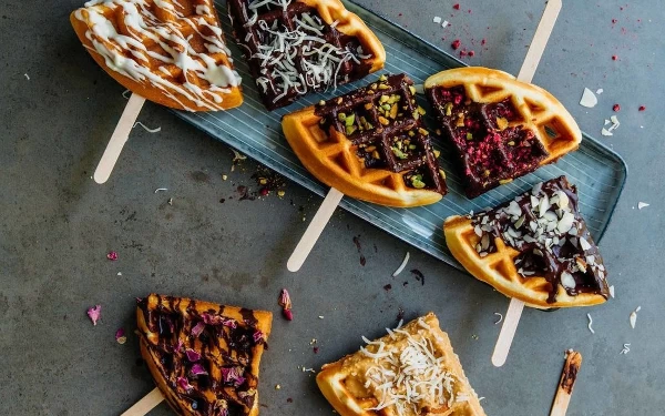 Foto Waffle dapat dibuat di rumah karen bahan yang mudah ditemui (Foto: Pinterest)