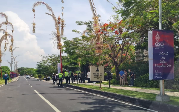 Foto Pintu utama venue KTT G20. (Foto: Ketik.co.id)