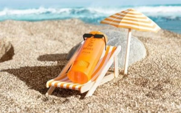 Foto Ilustrasi pemakaian sunscreen. (Foto: Pinterest)