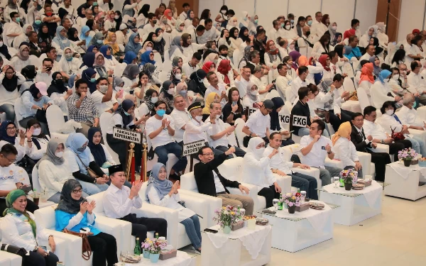 Foto Suasana Reuni Akbar 50 Tahun IKA Unair di Airlangga Convention Center, Unair Kampus C Surabaya, Sabtu (17/12) . (Foto: Humas Pemprov Jatim)