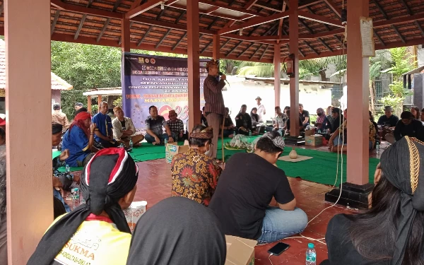 Foto Dhani Nirtawan, memberikan sambutan. (Foto : dok. Bagus Heri)