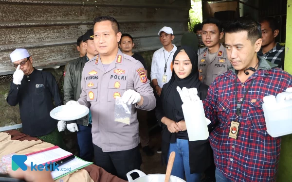 Polresta Bandung Bongkar Pabrik Sabu di Ciwidey