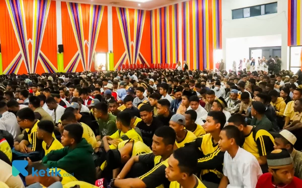 Foto Siswa sekolah menengah yang mengikuti Tabligh Akbar (dok.humas pemda)