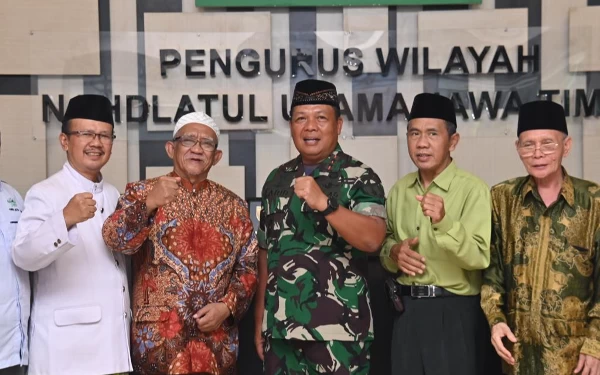 Pangdam Brawijaya Mayjen Farid Makruf Sowan Kiai NU Jatim