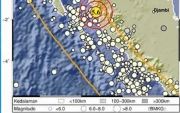 Thumbnail Berita - Gempa Guncang Sumbar, Magnitudo 5,6