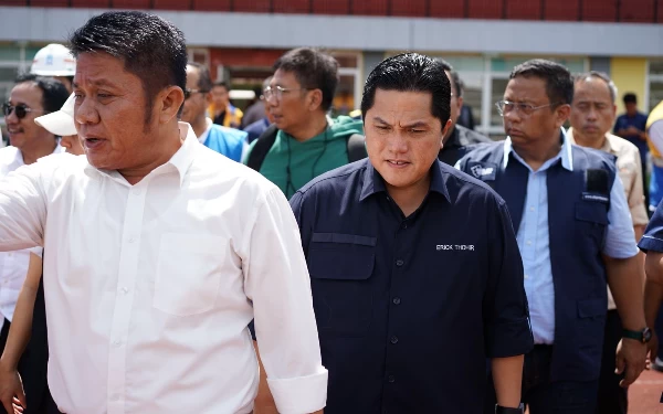 Thumbnail Kehadiran Erick Thohir ingin mengecek semua fasilitas sebelum FIFA melakukan verifikasi ulang pekan depan.