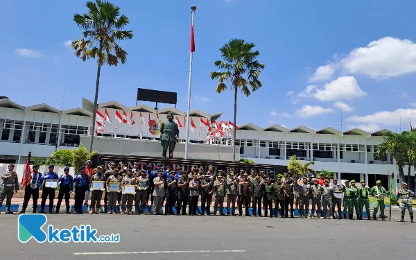 Foto Jajaran Satpol PP, Linmas, dan Damkar (Foto: Fenna/ketik.co.id)