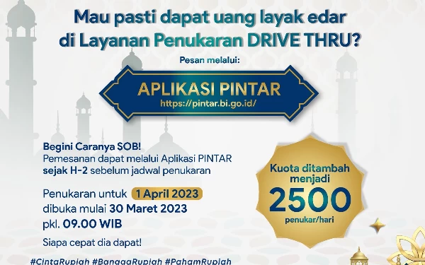 BI Jatim Prioritaskan Layanan Penukaran Uang Drive Thru Lewat Aplikasi Pintar