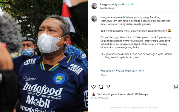 Ini Postingan Terakhir Instagram Wali Kota Bandung Sebelum di OTT KPK