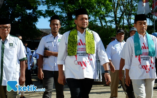 Foto Suasana pendaftaran  Bacaleg PKB Pacitan di KPU. (FOTO: Al Ahmadi/Ketik.co.id)