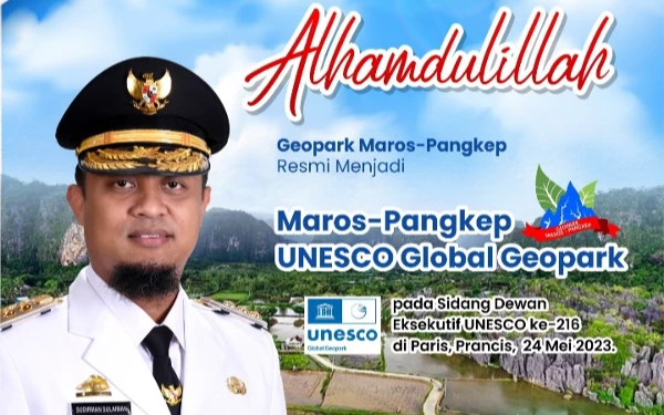 Thumbnail Berita - Maros-Pangkep Ditetapkan Jadi UNESCO Global Geopark, Gubernur Andi Sulsel: Mari Bersama Menjaga