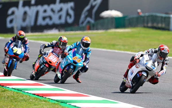 Foto Mario Aji pada GP Italia di sirkuit Mugello, Minggu (11/6/2023). (Foto: Honda Team Asia)