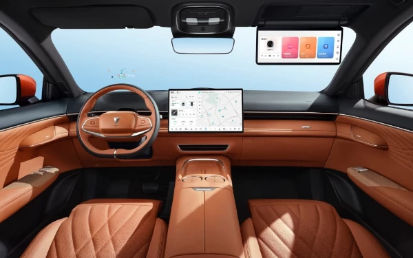 Foto Desain interior Shenlan S7 dilengkapi dengan layar otomatis dengan kursi pijat. (Foto: Car News China).