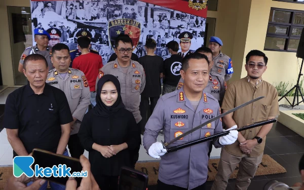 Polresta Bandung Amankan 4 Remaja  Mabuk Ugal-ugalan Bawa Sajam