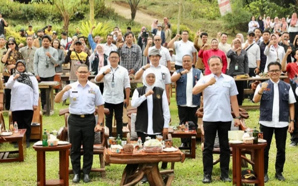 Foto Suasana launching Kawasan Perdesaan Agroforestri Kopi Lereng Gunung Arjuno. (Foto: Humas Pemprov Jatim)