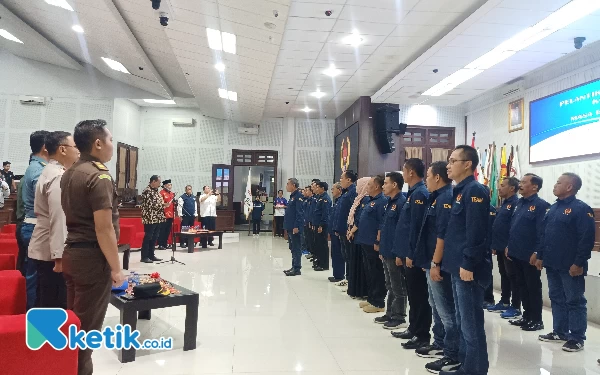 Foto Pengurus KONI Kota Malang tengah dilantik (Foto: Lutfia/Ketik.co.id)