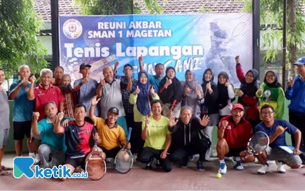 Foto Peserta dan suporter pertandingan tenis lapangan, Selasa (20/6/2023). (Foto: Baskoro for Ketik.co.id)