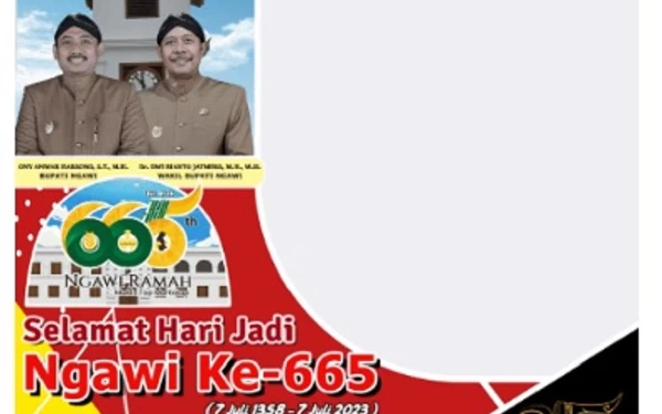 Link Twibbon HUT Ngawi ke-665, 5 Desain OPD Adu Keren, Karya Disparpora Mempesona, Mana Favoritmu?