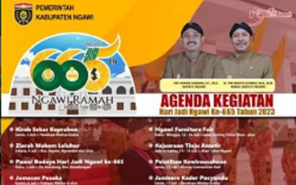 Thumbnail HUT Ngawi ke-665, Pemkab Siapkan 23 Event Menarik, Catat Tanggal dan Lokasinya