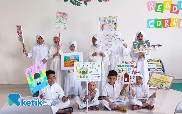 Foto Serunya siswa Chalidana Internasional Islamic dalam memperingati Tahun Baru Islam 1445 H.