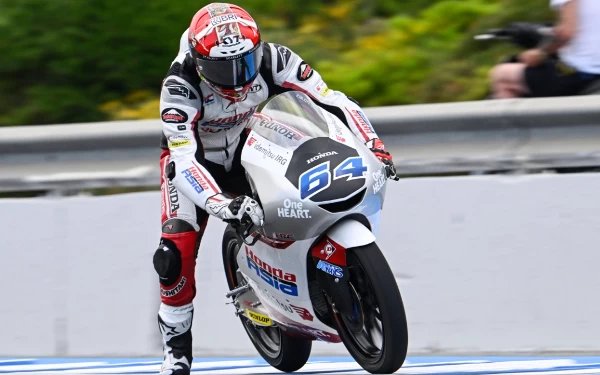 Foto Mario Aji di Moto3 2023. (Foto: Honda Team Asia)