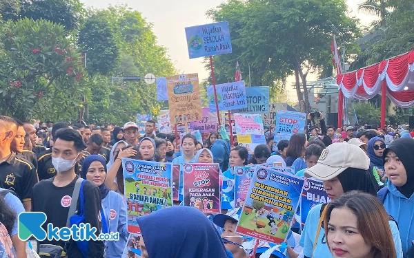 Foto Parade Suara Anak Surabaya di CFD Bungkul Surabaya. (Foto: Shinta Miranda/Ketik.co.id)