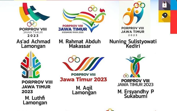 Foto Ini 6 karya logo Porprov Jatim yang lolos, Jumat (4/8/2023). (Foto : Intagram Dispora Jatim)