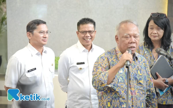 Foto Bupati Bandung Dadang Supriatna mengikuti rakor venue Piala Dunia U-17 di ruang rapat Menteri PUPR Jakarta, Rabu (9/8/23).  (Foto: Diskominfo)