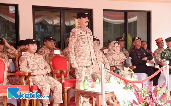 Foto Rektor IPDN Hadi Prabowo mengukuhkan Calon Praja Pratama Angkatan XXXIV peserta Diksarmendispra, di Lapangan Parade Kampus IPDN Jatinangor, Kab Sumedang, Sabtu (12/8/23) (Foto: IPDN)