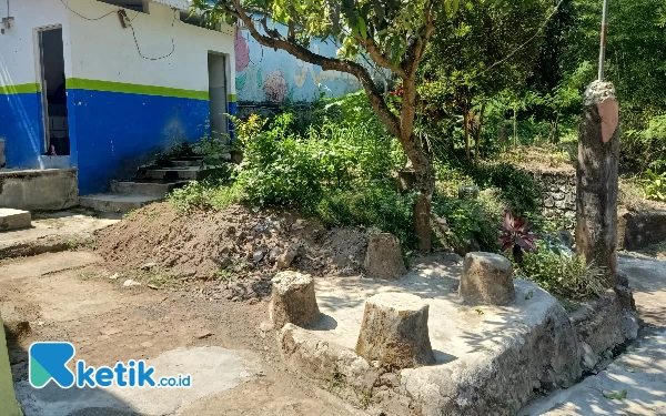 Foto Bekas Taman Daya' yang kini telah hilang akibat banjir (foto: Lutfia/ketik.co.id)