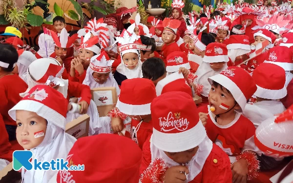 Lucunya Anak-Anak KB RA Baipas Malang Rayakan HUT Kemerdekaan RI