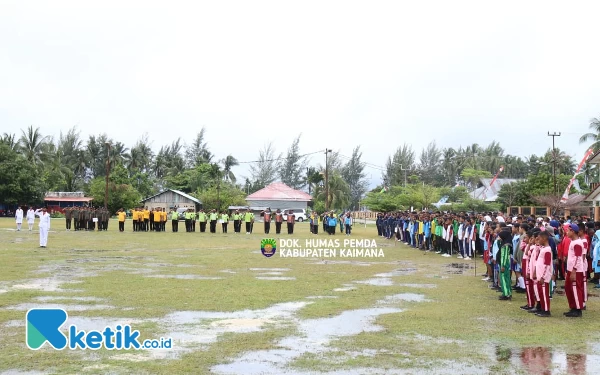 Foto Peserta upacara peringatan HAORNAS 2023 di Stadion Triton Kaimana, (foto Humas Pemkab Kaimana)