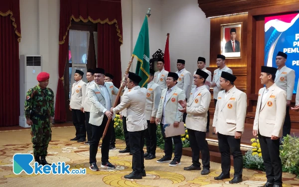 Foto Prosesi pengukuhan PW Pemuda Muhammadiyah Jatim di Gedung Negara Grahadi. (Foto: Husni Habib/Ketik.co.id )