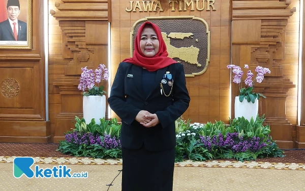 Foto Kepala Dinas Pemberdayaan Perempuan, Perlindungan Anak dan Kependudukan (DP3AK) Provinsi Jatim, Tri Wahyu Liswati. (Foto: Husni Habib/Ketik.co.id)