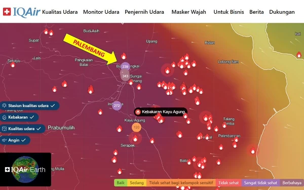 Foto Titik api di Sumsel