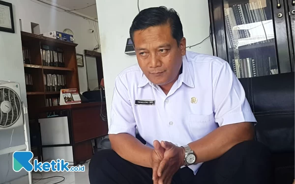 Foto Kepala Inspektorat Kabupaten Tulungagung Tranggono saat menerima Ketua LPKP2HI Kediri Raya Sugeng Sutrisno.