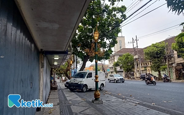 Foto Kondisi koridor Kayutangan Heritage area yang dimulai dari PLN hingga Perempatan Rajabali. (Foto: Lutfia/Ketik.co.id)