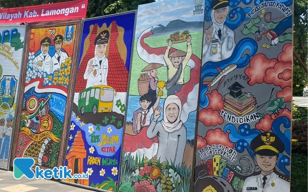 Foto Mural dari siswa dan siswi wilayah Lamongan. (Foto: Shinta Miranda/Ketik.co.id)