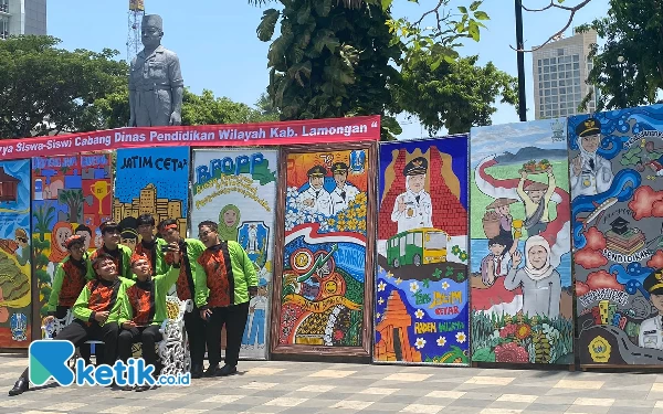 2.376 Karya Mural Siswa SMA Se-Jatim Sabet Rekor Muri